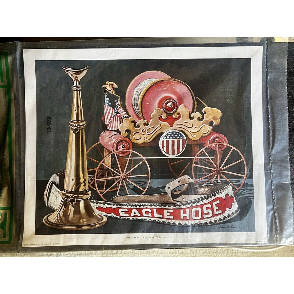Lithograph Print "Memorabilia" 1972 by artist Stevan Dohanos
